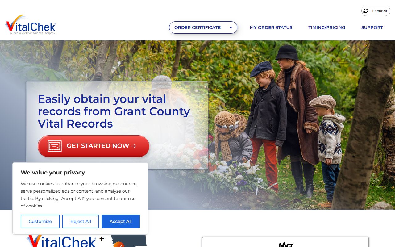 Grant County Birth Records - VitalChek Online Ordering