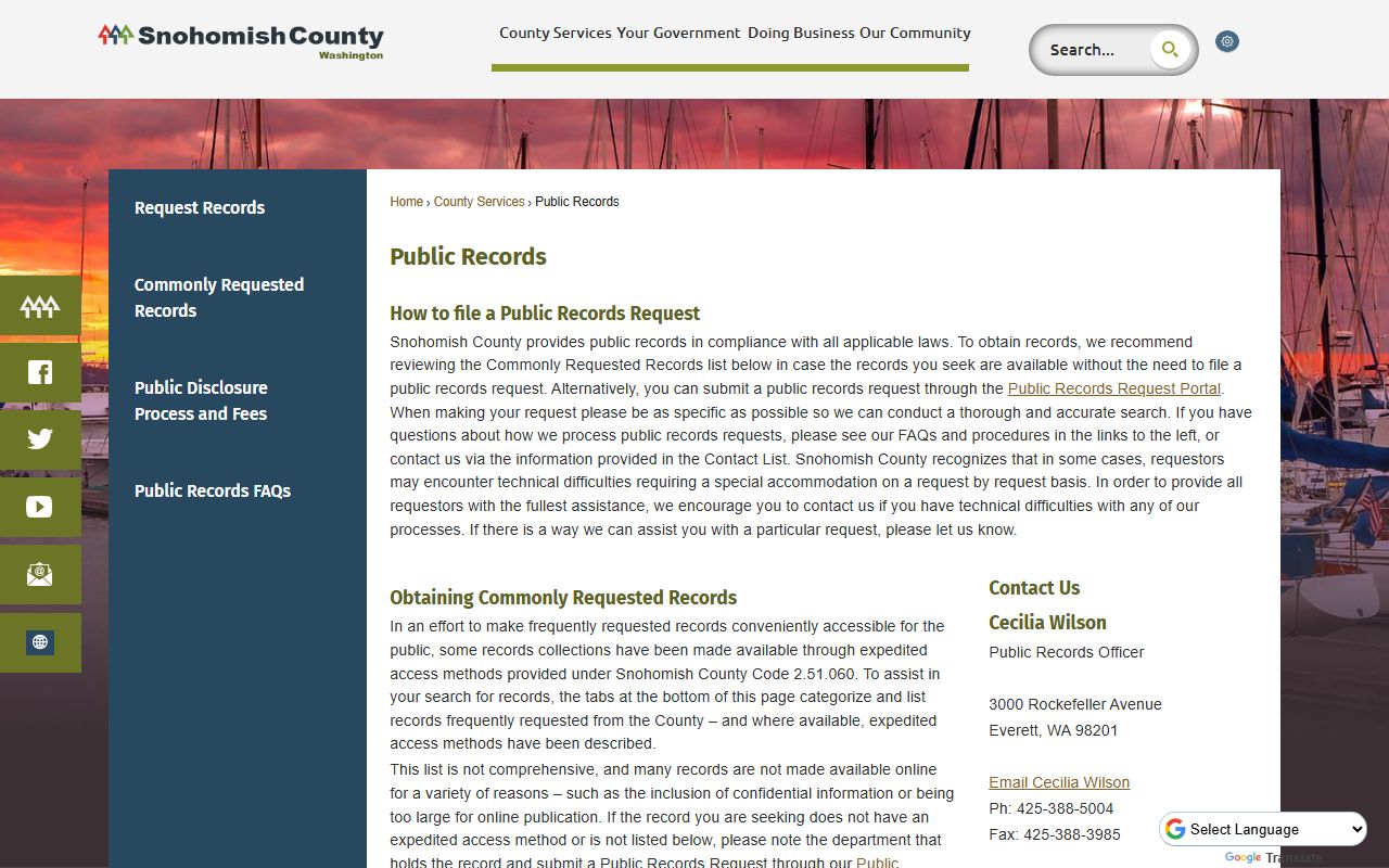 Snohomish County Birth Records - Snohomish County public records portal