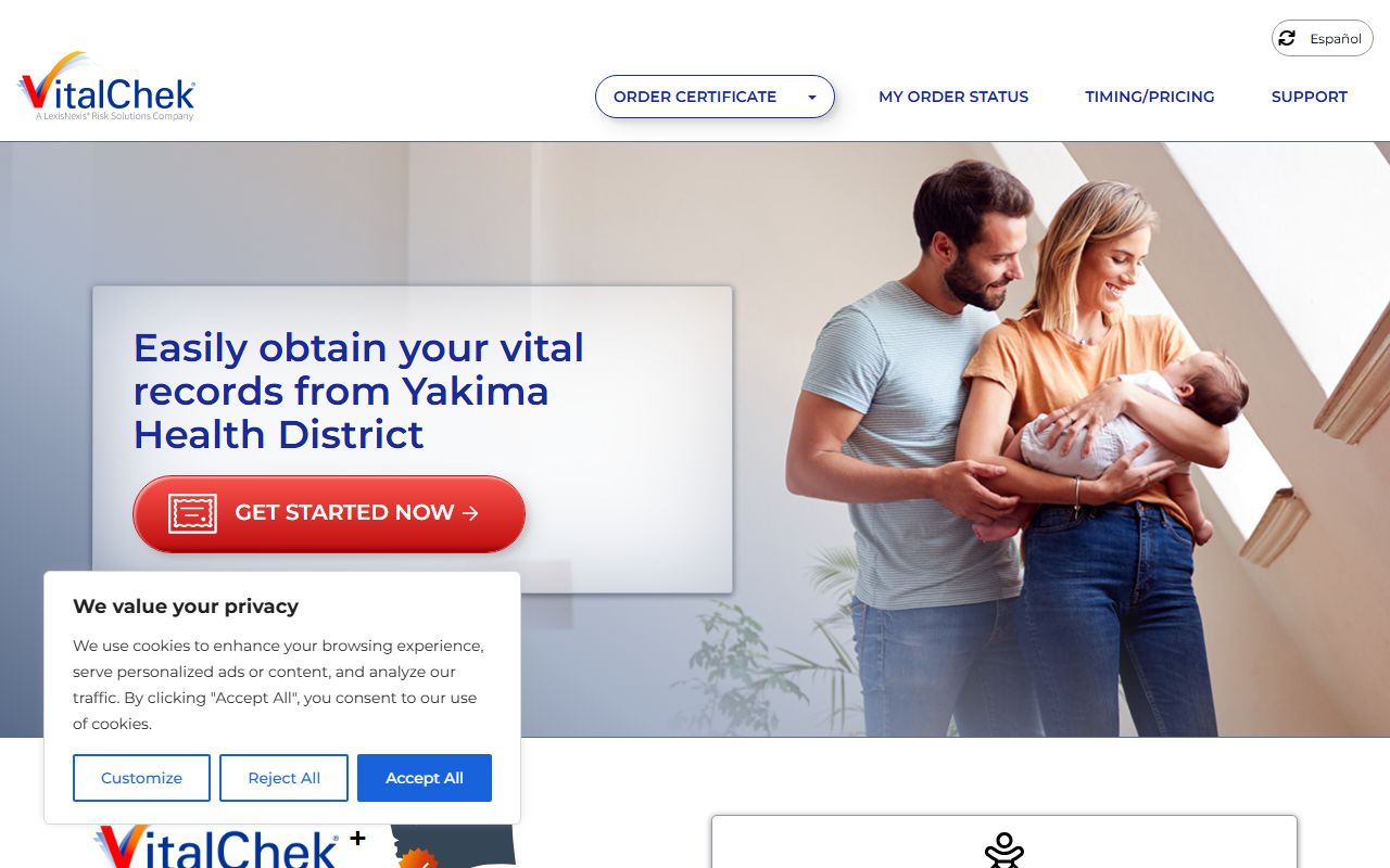 Yakima County Birth Records - VitalChek online ordering for Yakima Health District